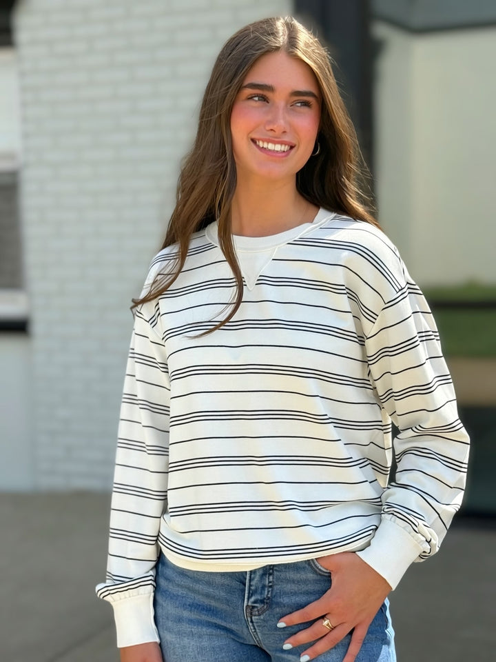 Stand Out Stripe Sweatshirt