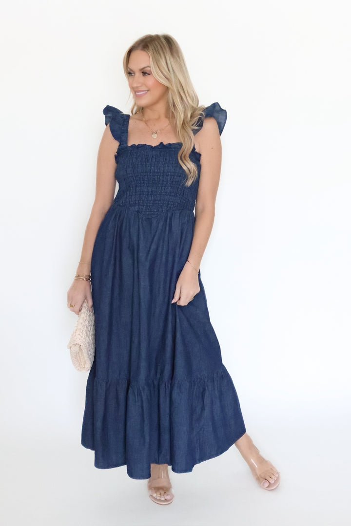 Blue Jean Baby Midi Dress