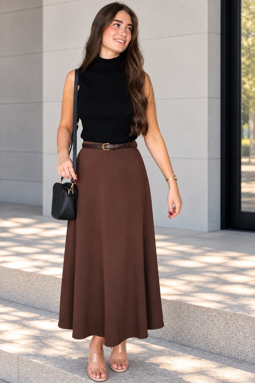 Forever Skirt- Brown