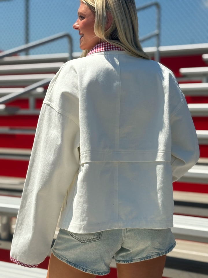 Gingham Jean Jacket