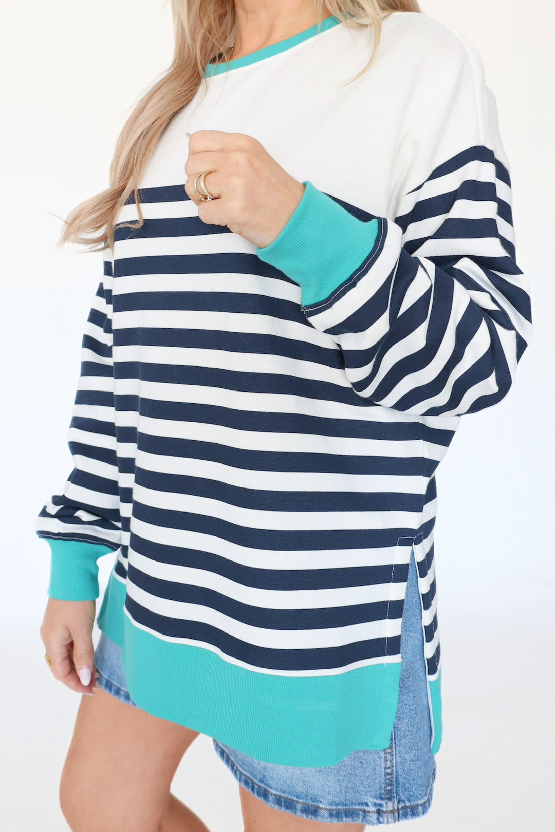 Layer Up Stripe Sweatshirt