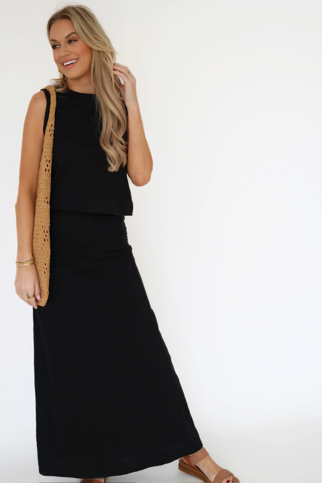 Sloane Textured Top - Black(final sale)