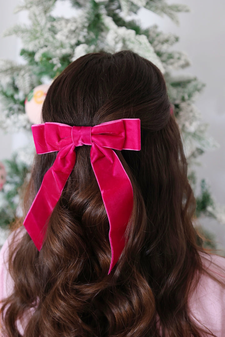 Velvet Bow Clip (FINIAL SALE)