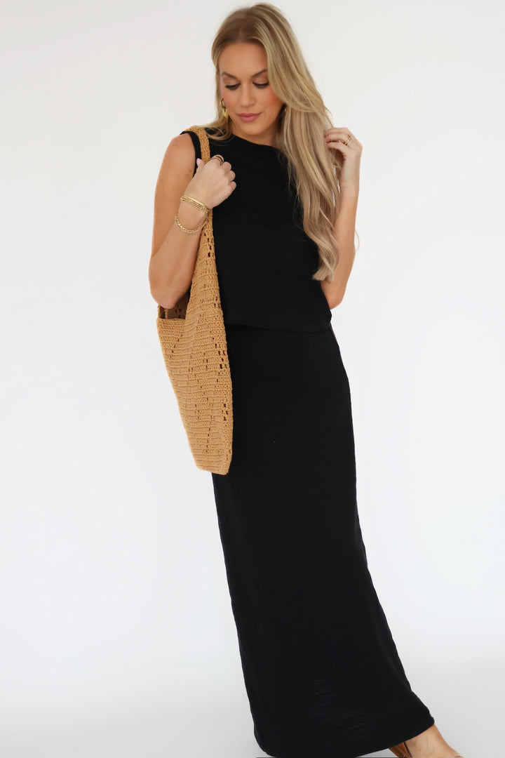 Sloane Textured Top - Black(final sale)