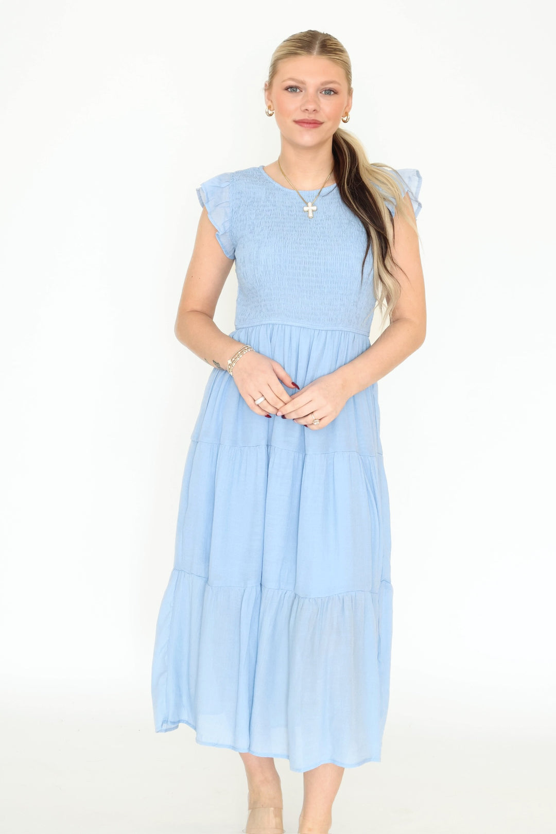 Hillary Smocked Midi Dress