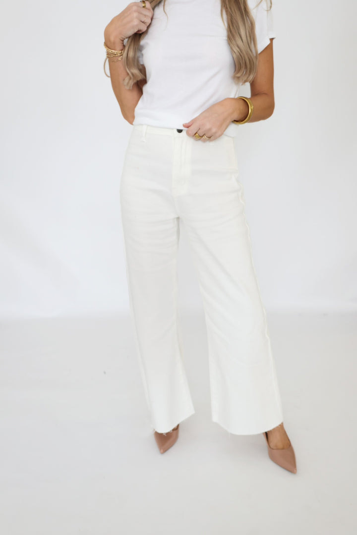 Harper Wide Leg Jean - White