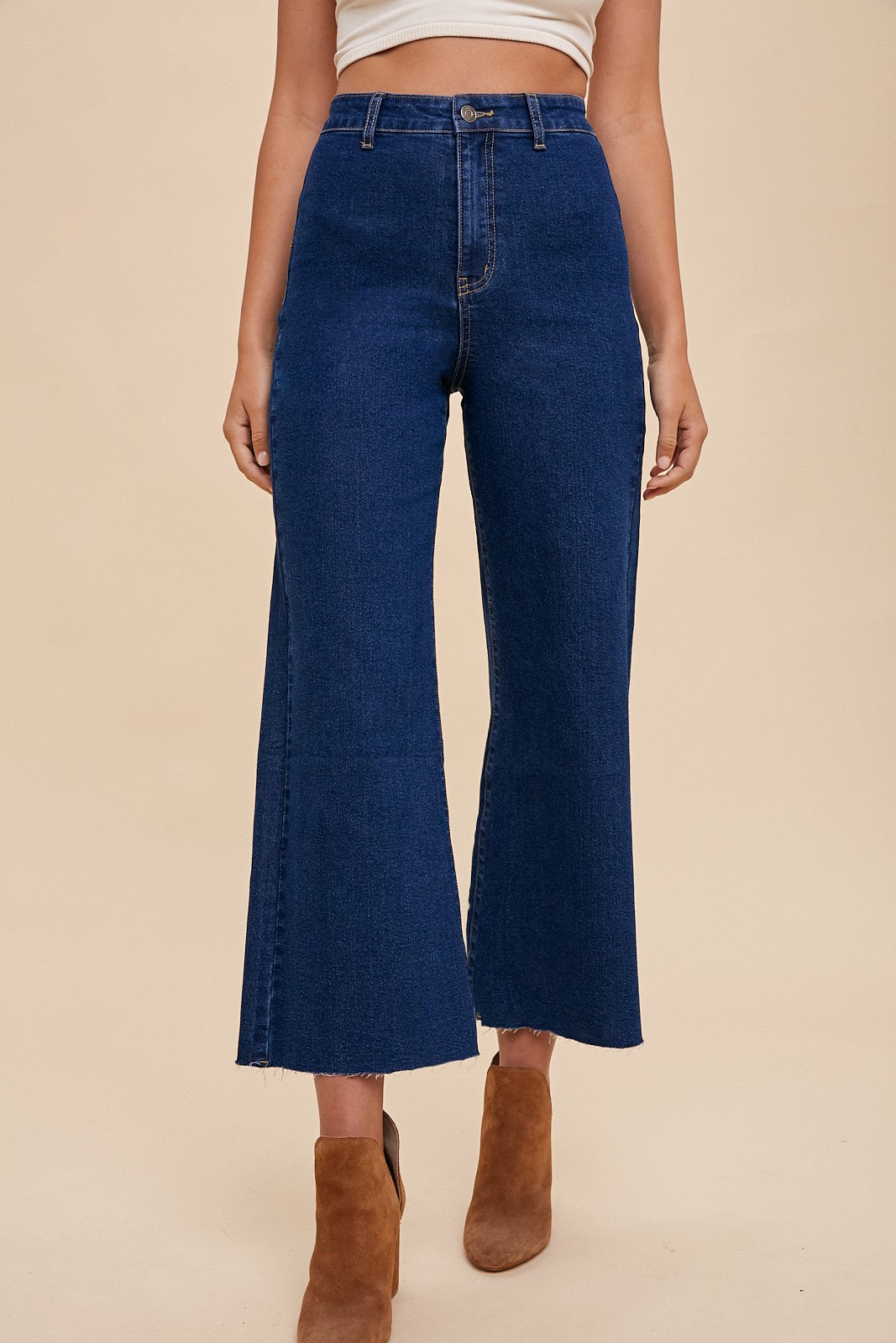 Harper Wide Leg Jean- Dark Denim