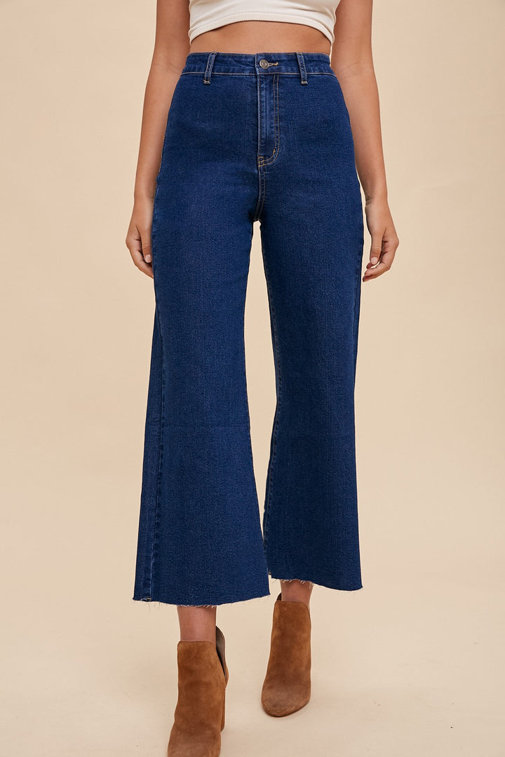 Harper Wide Leg Jean- Dark Denim