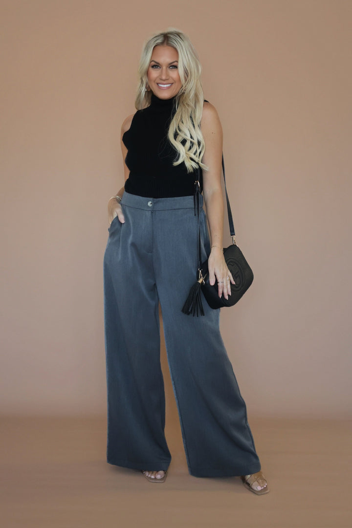 Sabrina Pant - Grey-(FINAL SALE)
