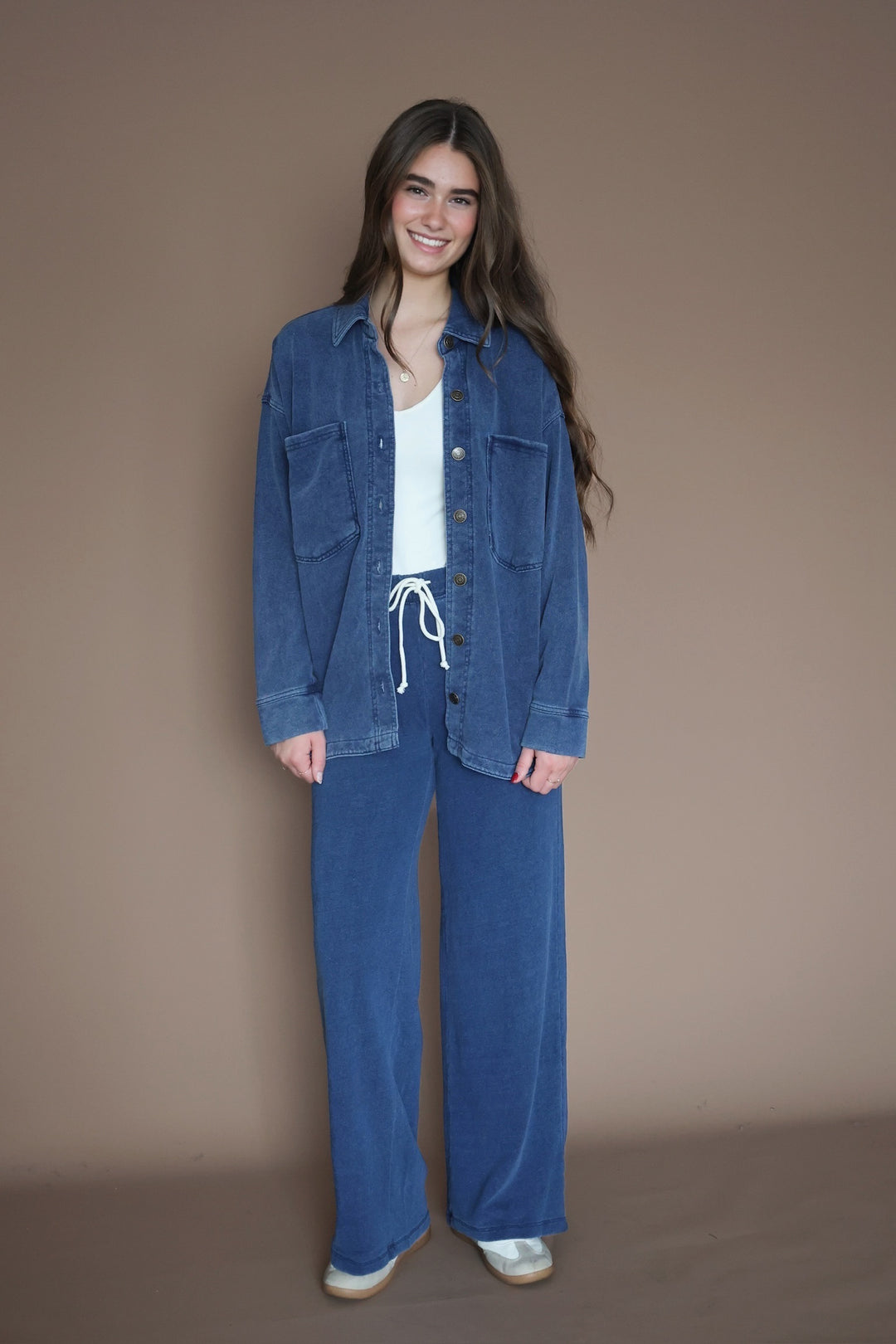 All Day Knit Jacket- Indigo