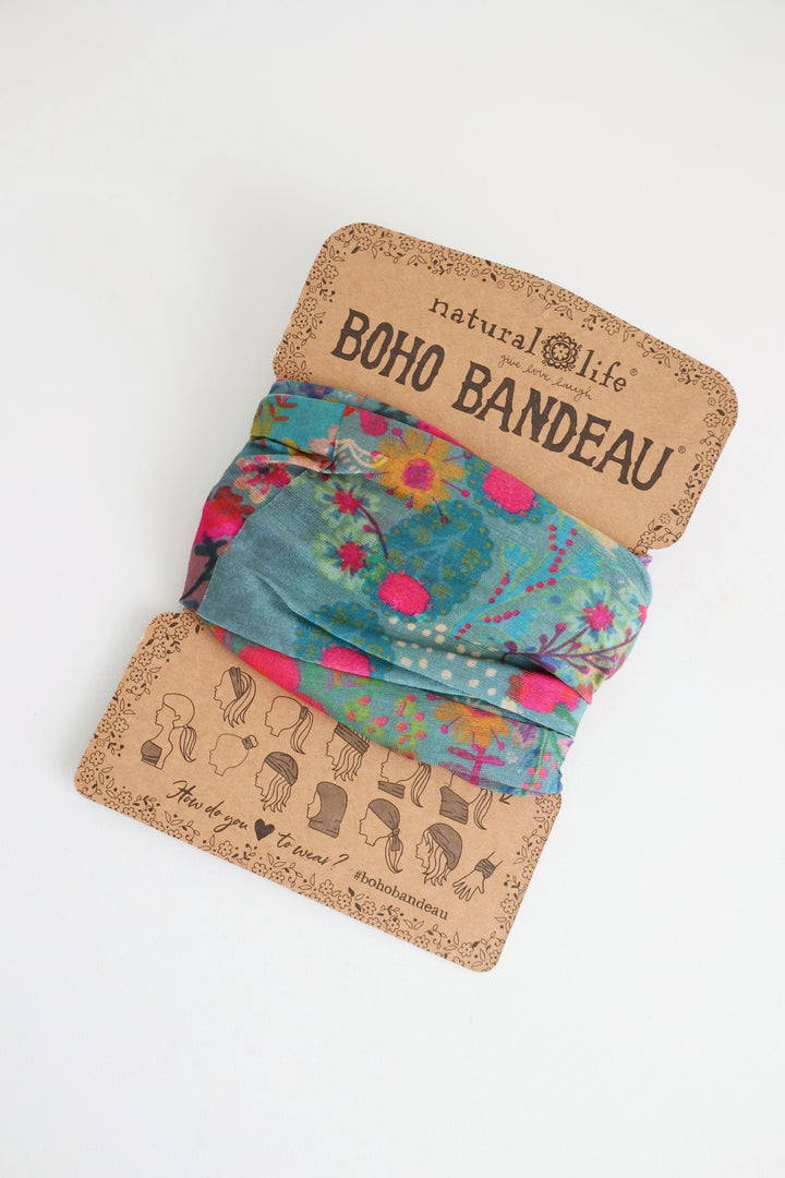 Boho Bandeau- Blue Garden Patchwork