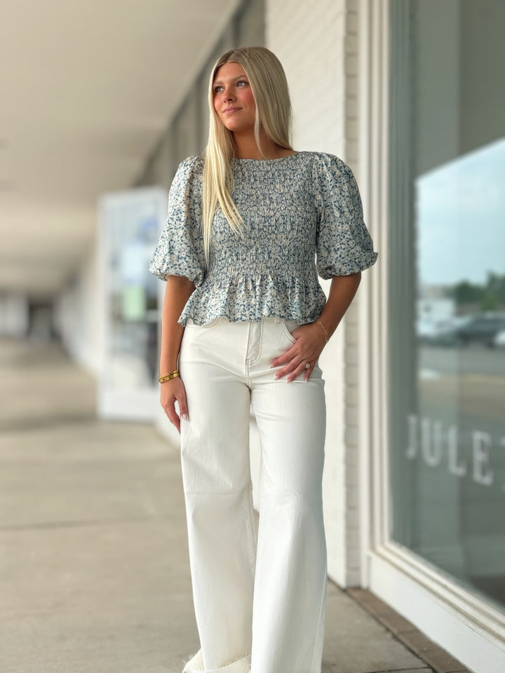 Jardin Smocked Top