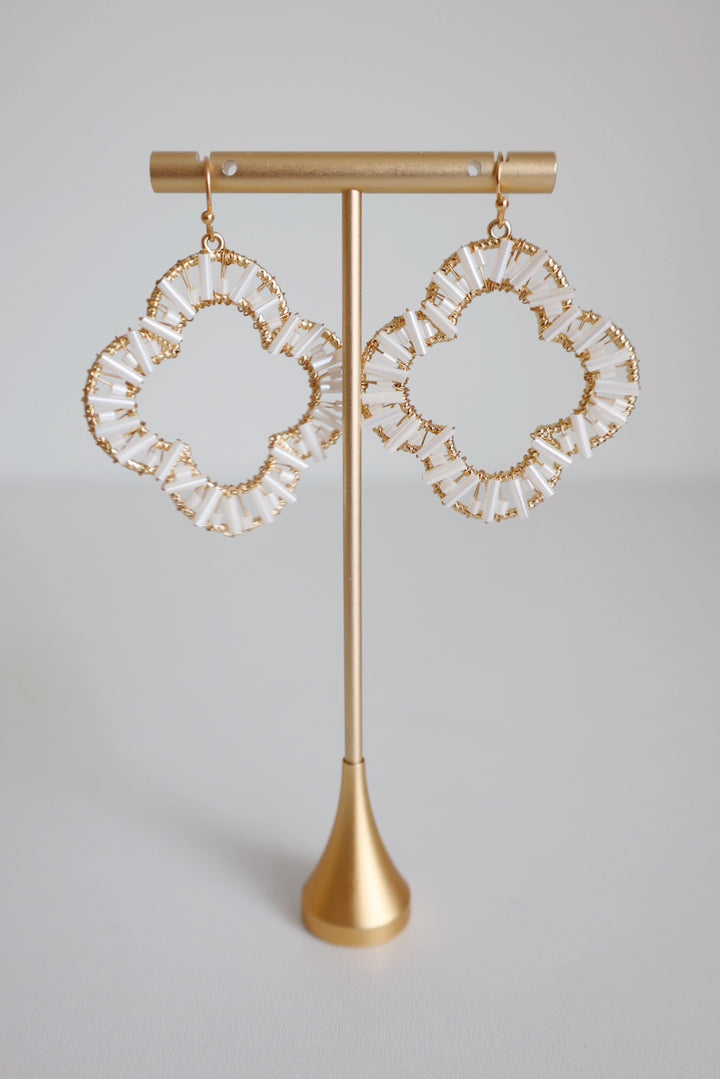 Beads Of Clover Earrings