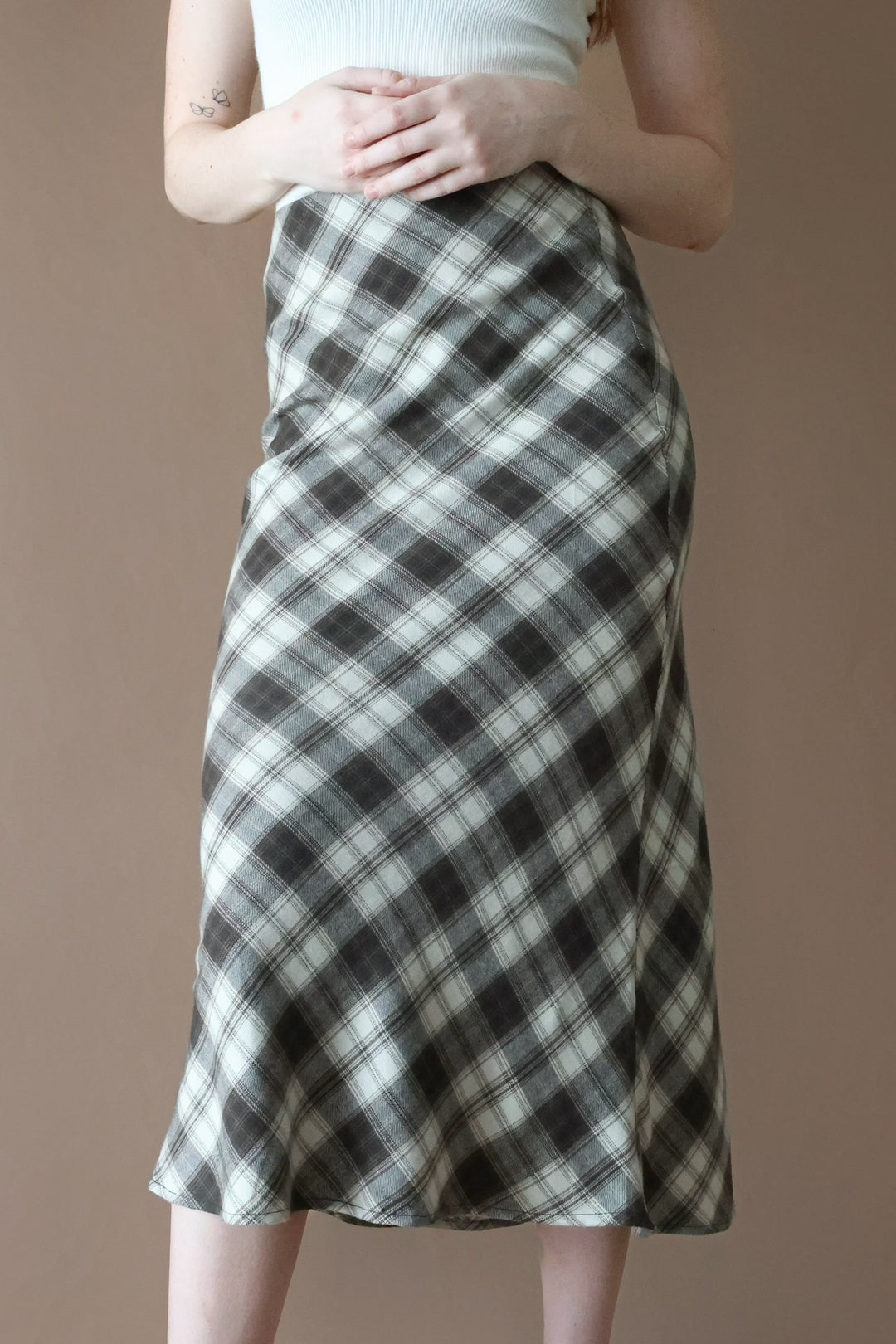 Europa Plaid Skirt-(FINAL SALE)