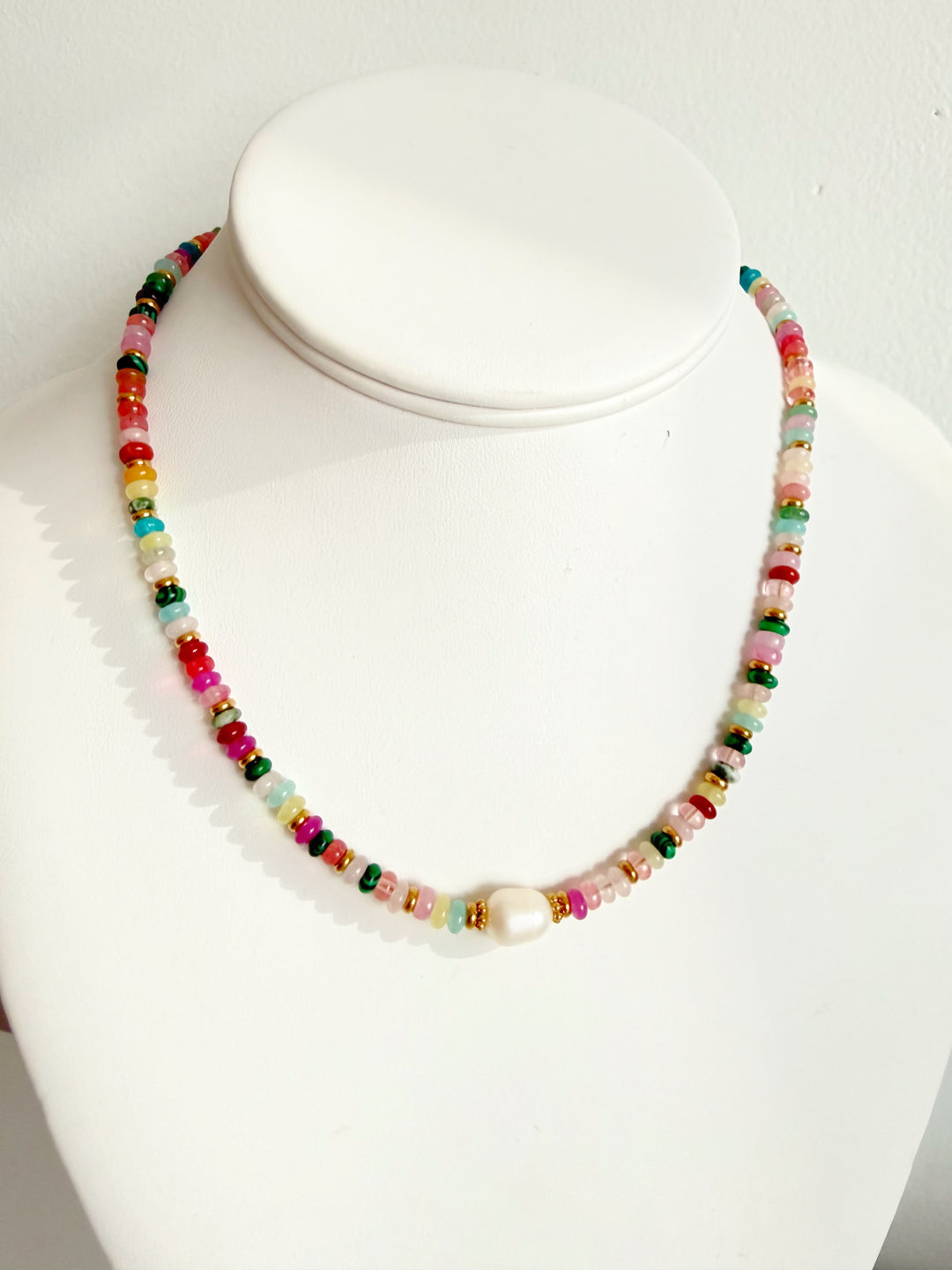 Colorful Bead/Pearl Necklace- Waterproof