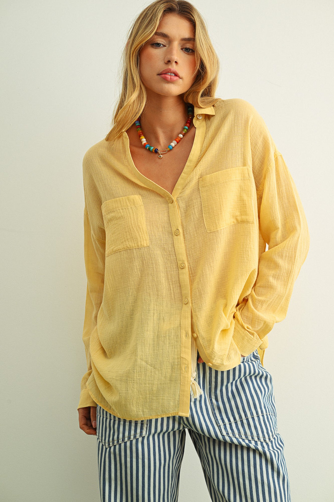 Closet Cotton Shirt- Butter
