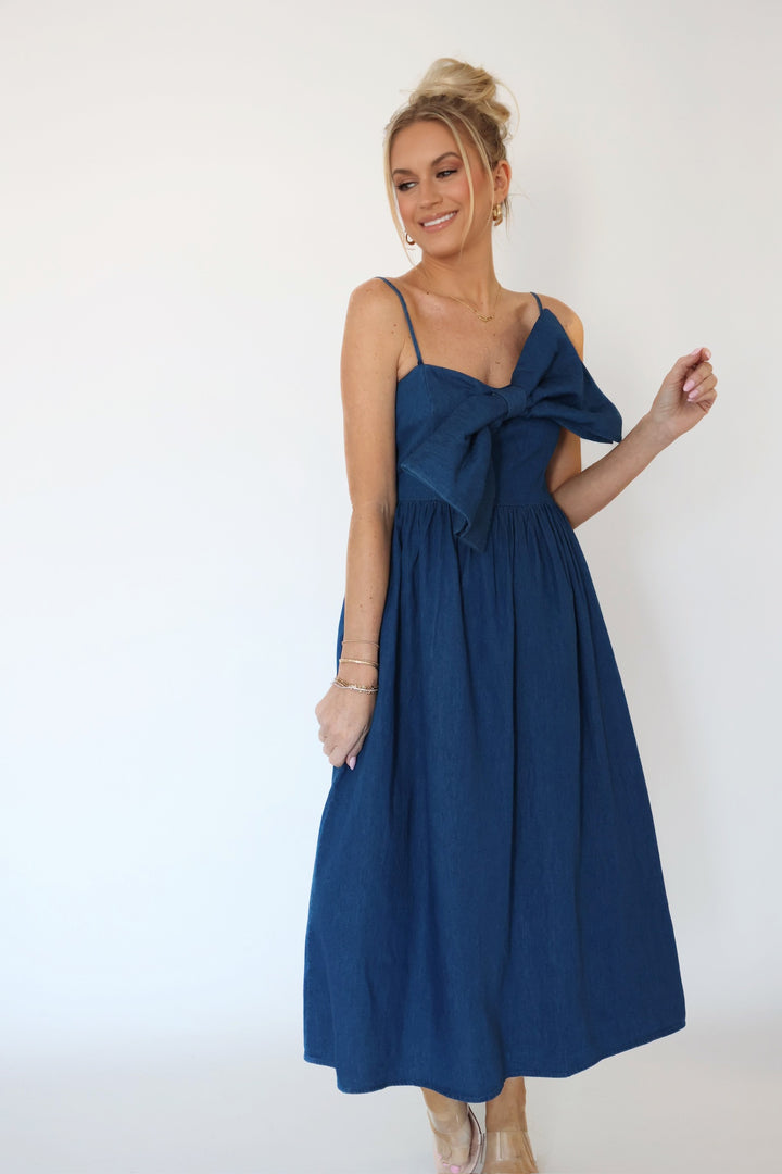 Miss Americana Bow Midi Dress (FINAL SALE)