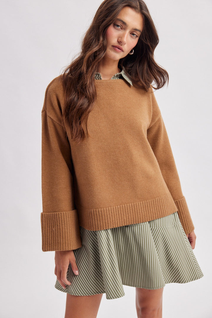 Just My Type Sweater- Mocha