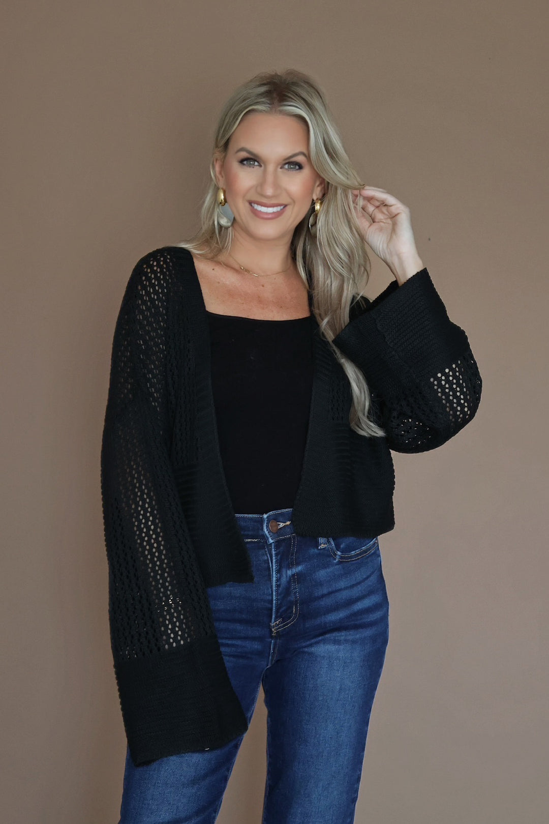 Michelle Cardigan - Black_(FINAL SALE)