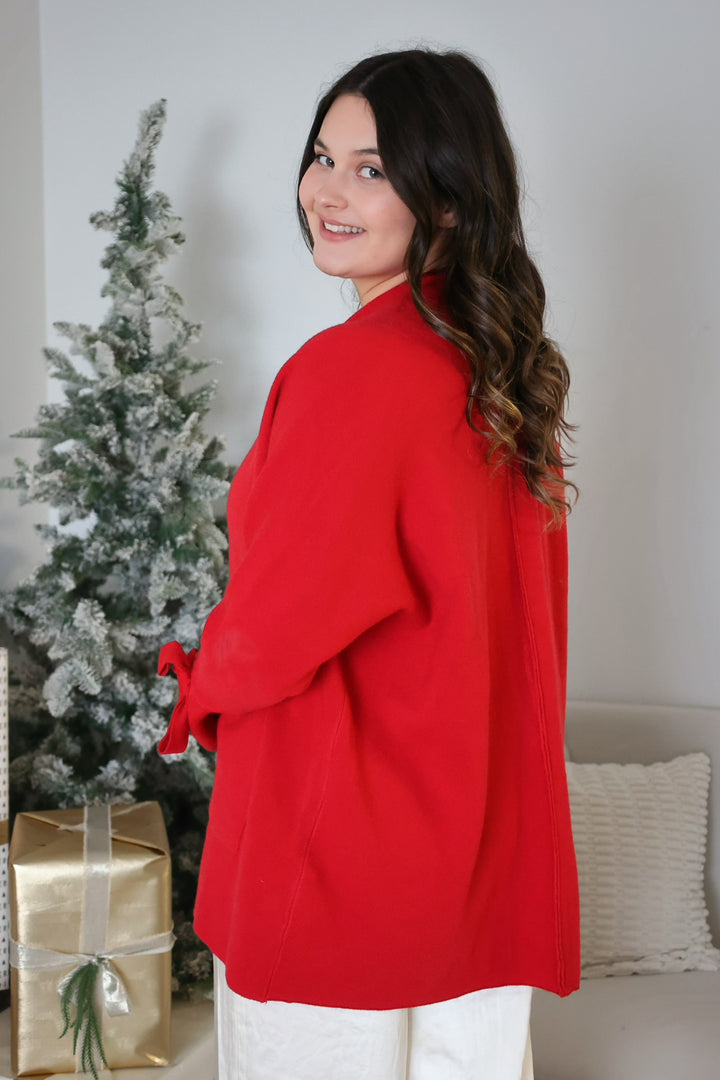 Heavenly Luxe Bow Cardigan-(FINAL SALE)