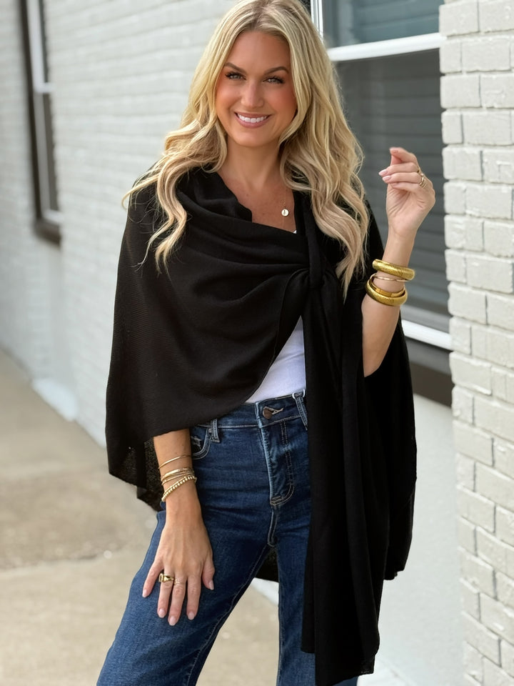 Kiara Pull Thru Wrap- Black