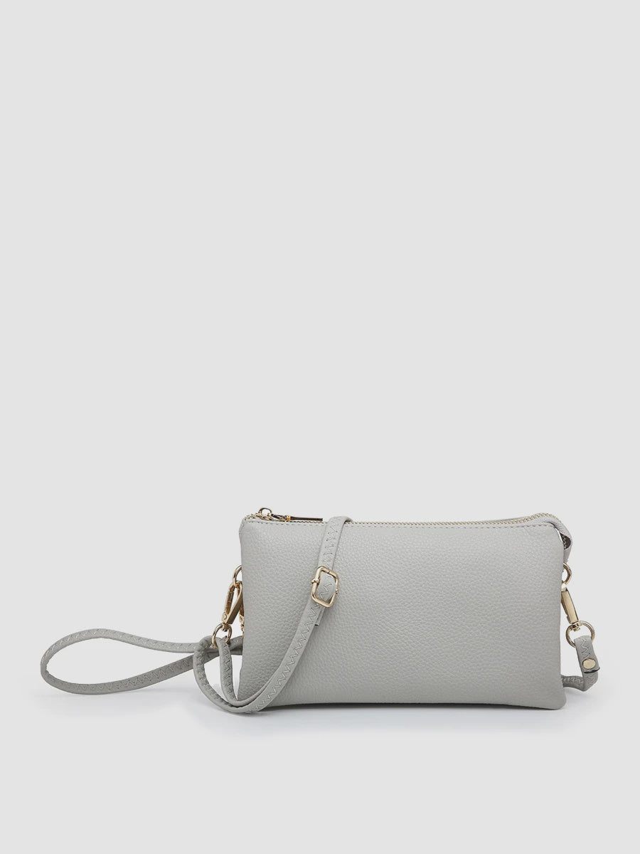 Riley Wristlet Crossbody-  Grey