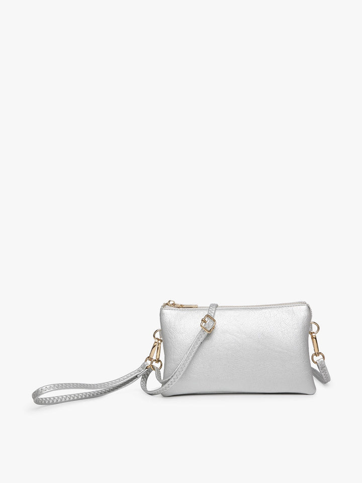 Riley Wristlet Crossbody - Bright Silver_(FINAL SALE)