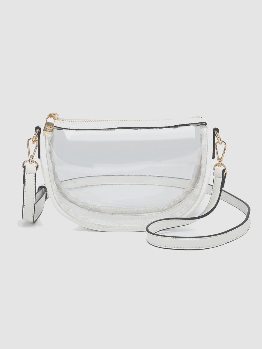 Peyton Clear Crossbody- White