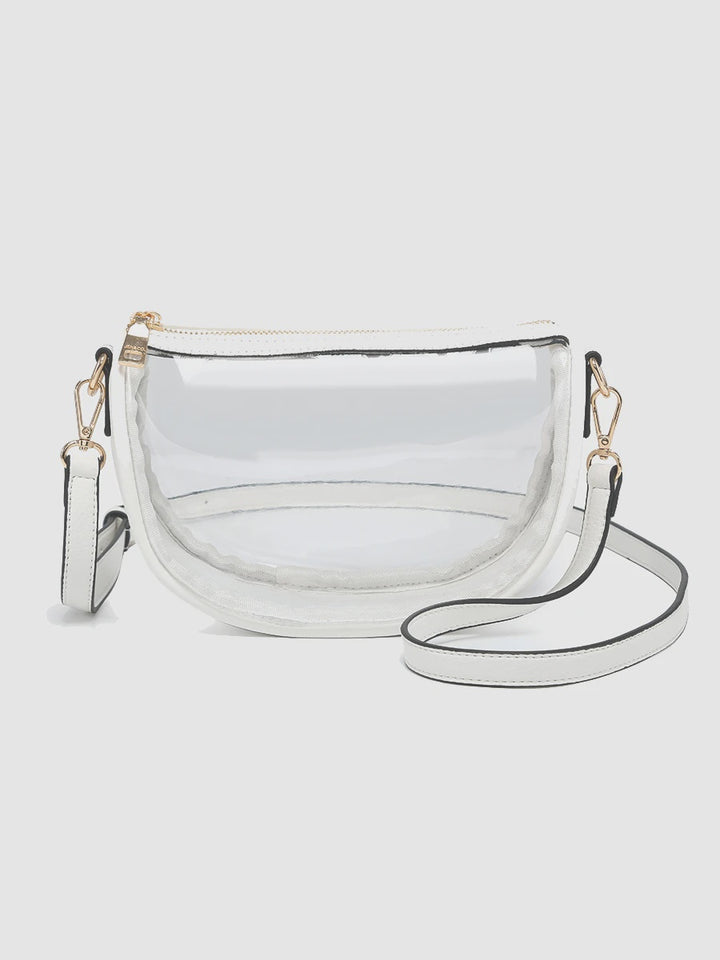 Peyton Clear Crossbody- White