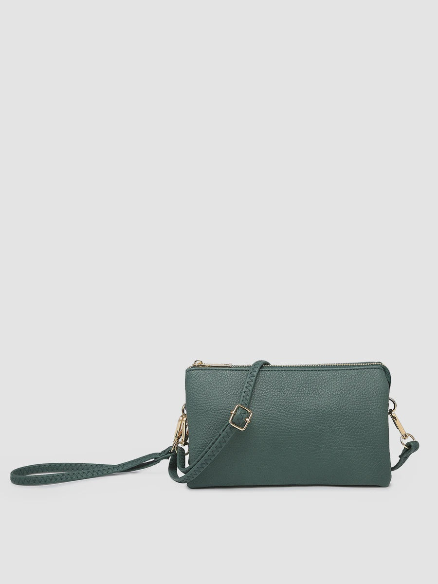 Riley Wristlet Crossbody- Forest Green