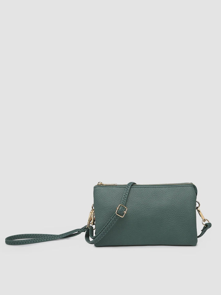 Riley Wristlet Crossbody- Forest Green