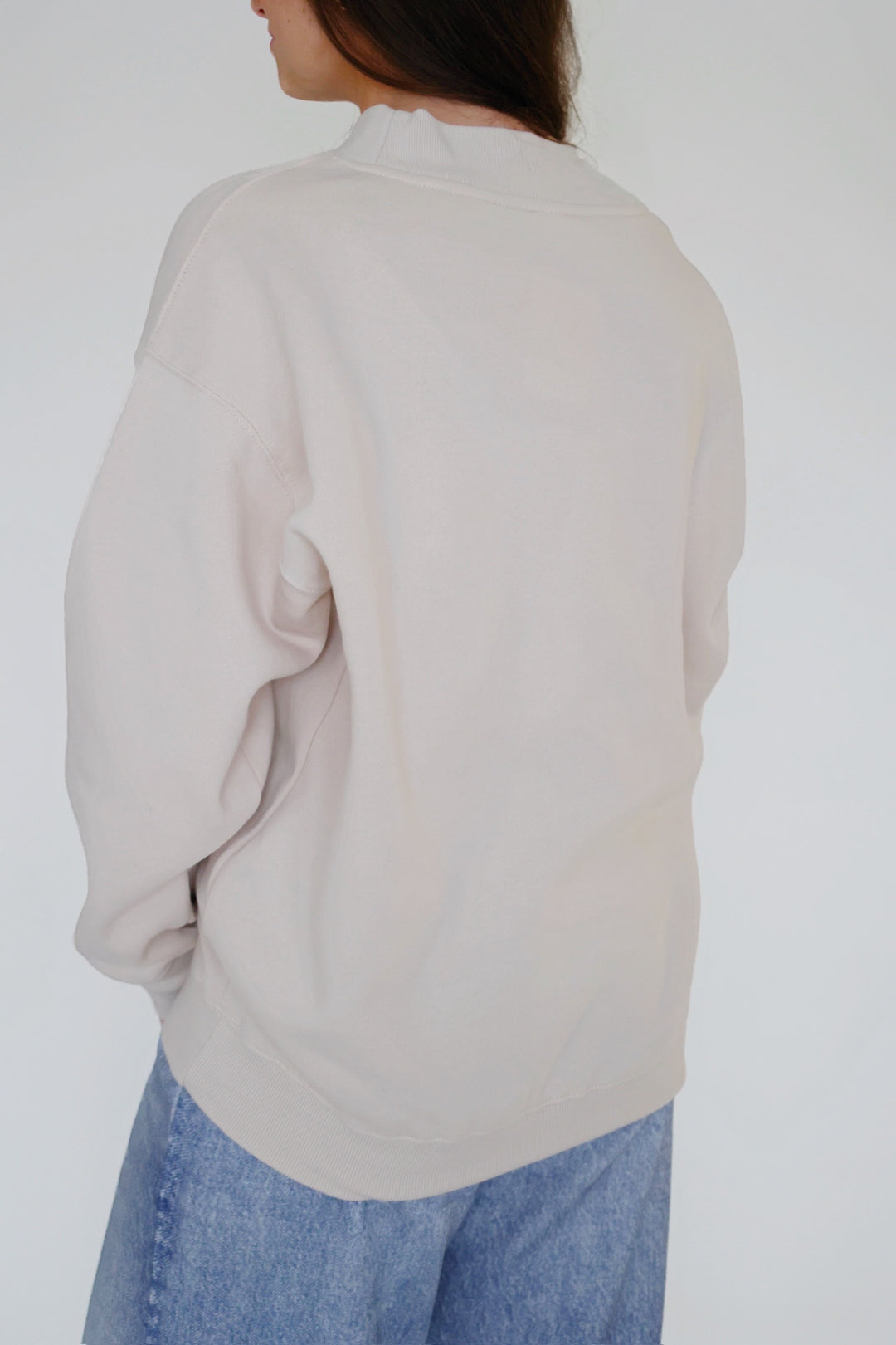 Fleece Mockneck- Beige