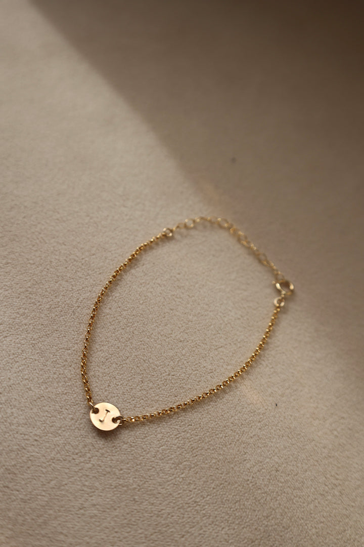 GOLD FILLED INITIAL BRACELET
