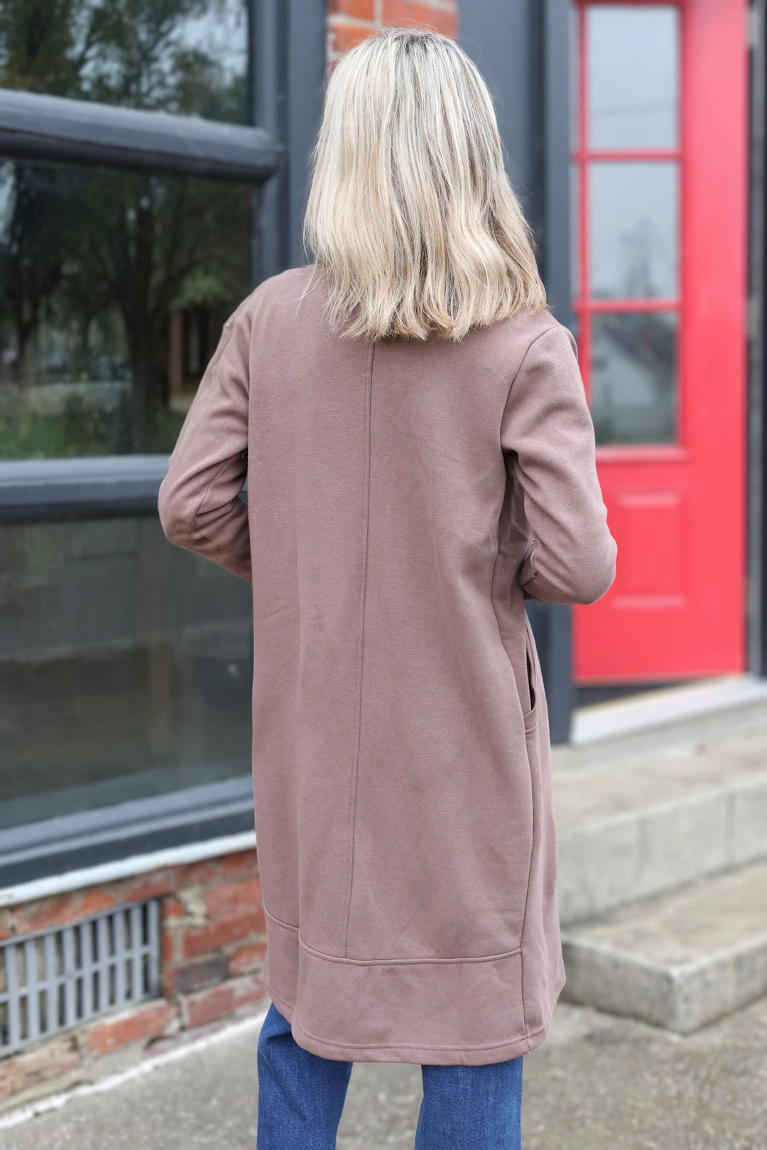 Lifestyle Long Cardigan- Brown-(FINAL SALE)
