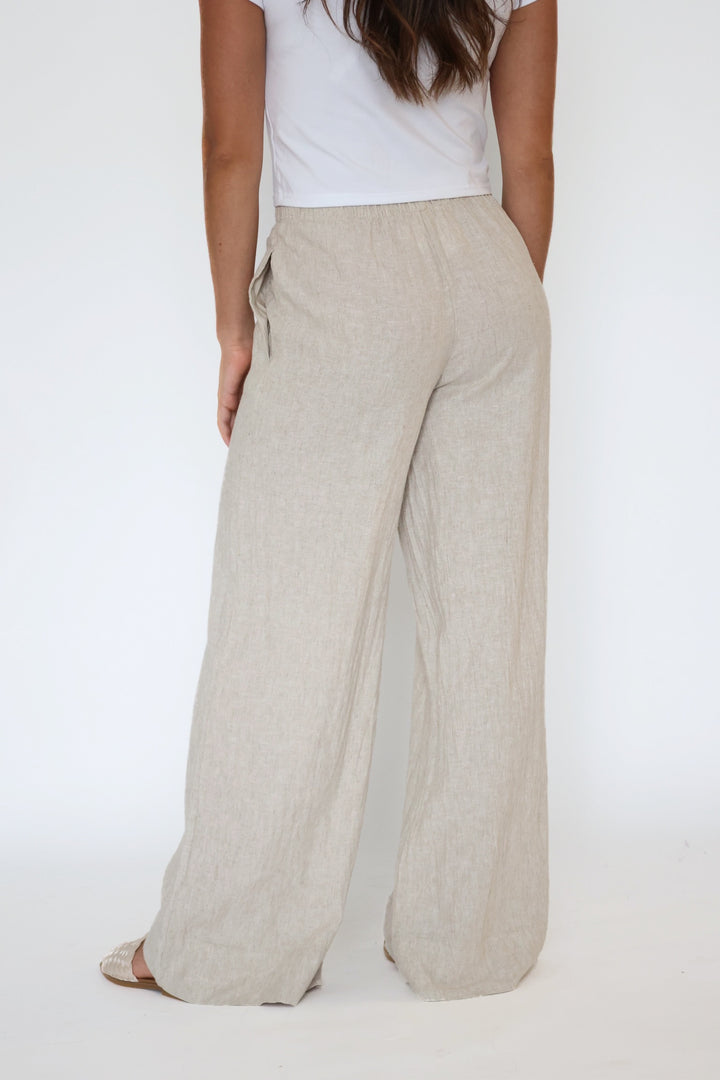 Henri Linen Pant - Flax (Final sale)