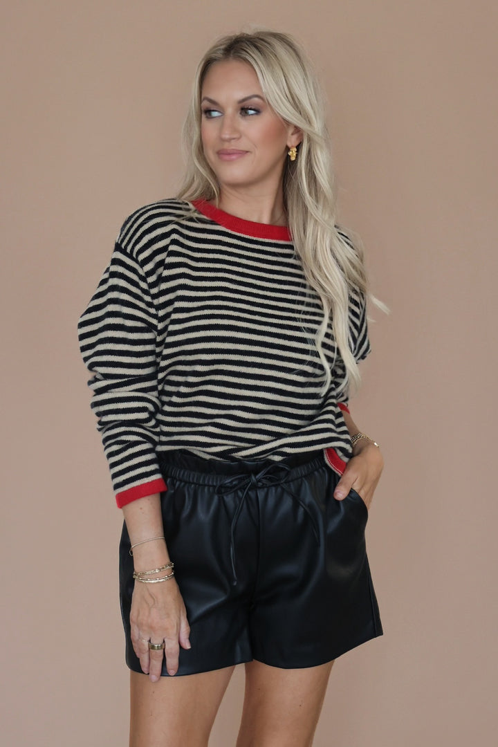 Follow Me Around Shorts- Black-(FINAL SALE)