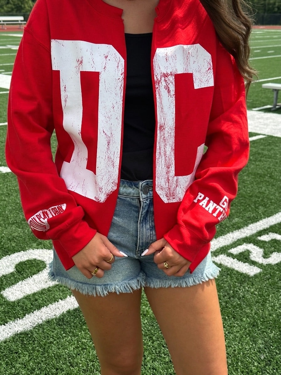 #1 Fan Cardigan- Panthers