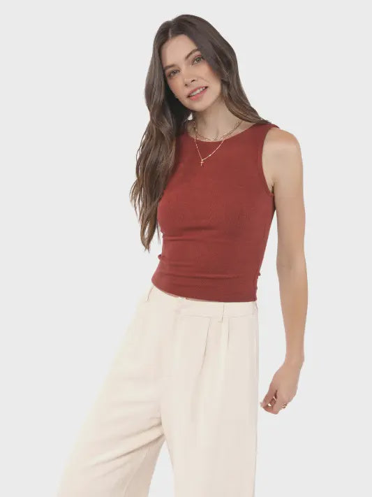 Credit Sleeveless Top(final sale)