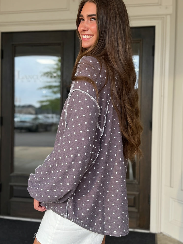 Mocha Polka Top