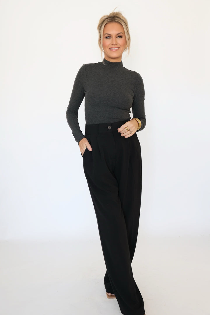 Ronan Top - Charcoal (FINAL SALE)