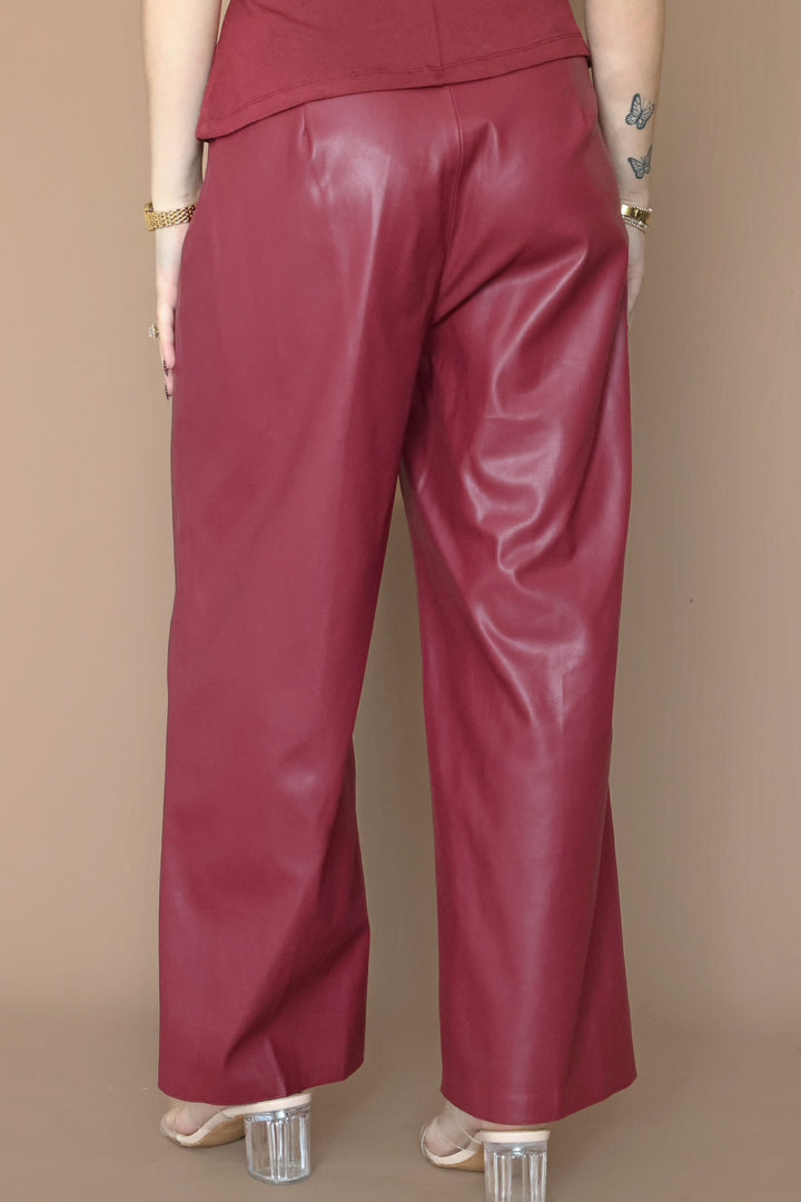 Sparkle Pants- Bordeaux-(FINAL SALE)