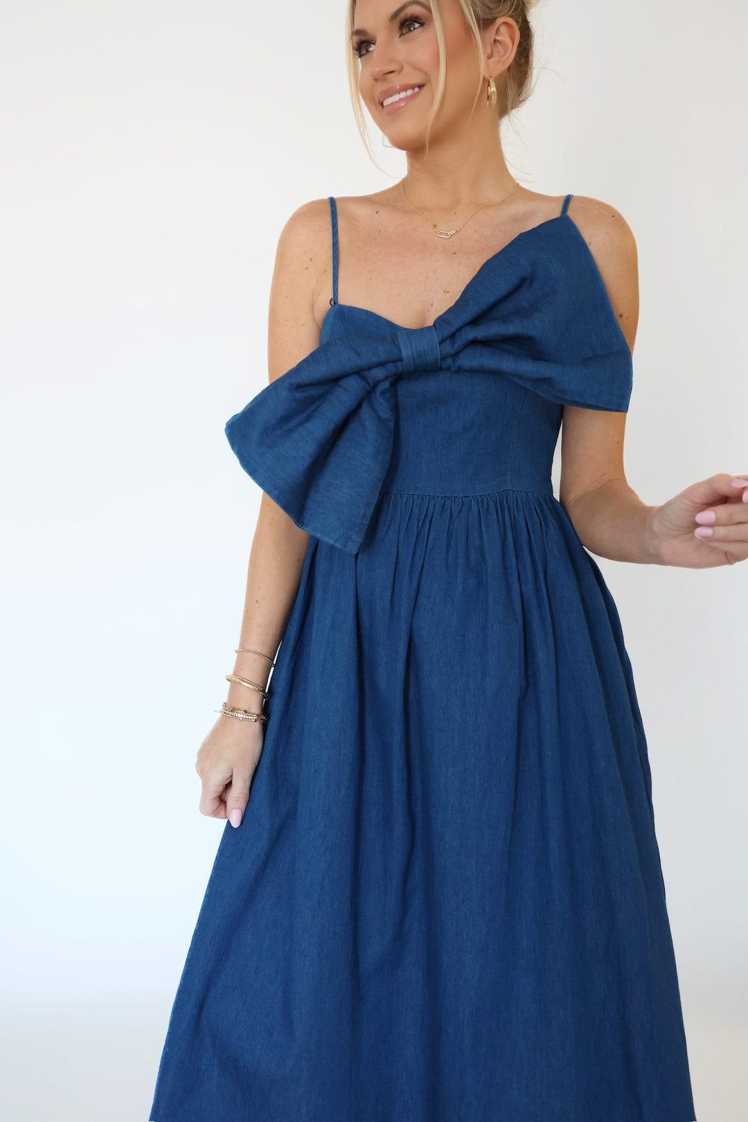 Miss Americana Bow Midi Dress (FINAL SALE)