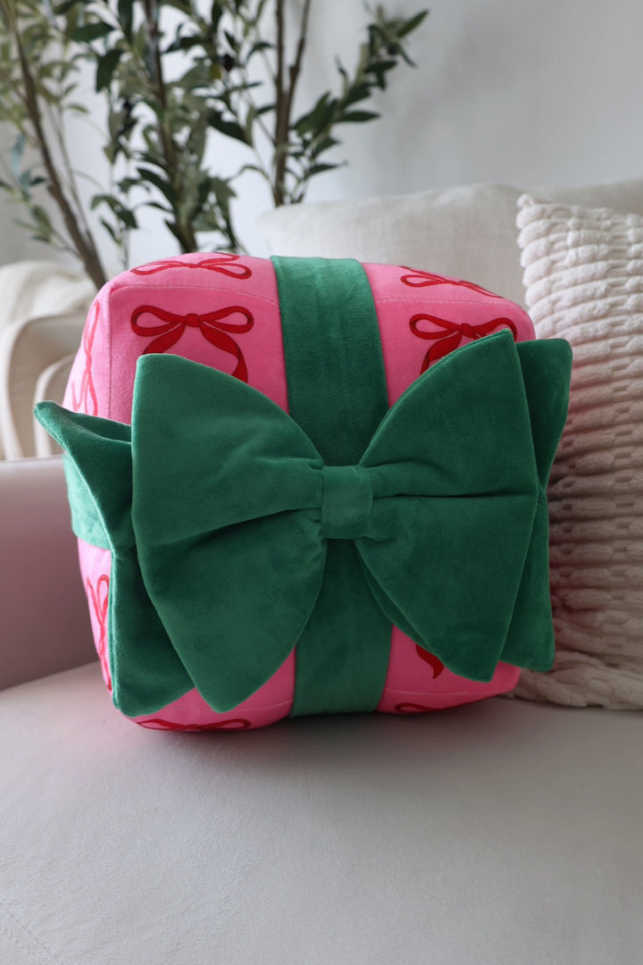 Bow Gift Box Pillow