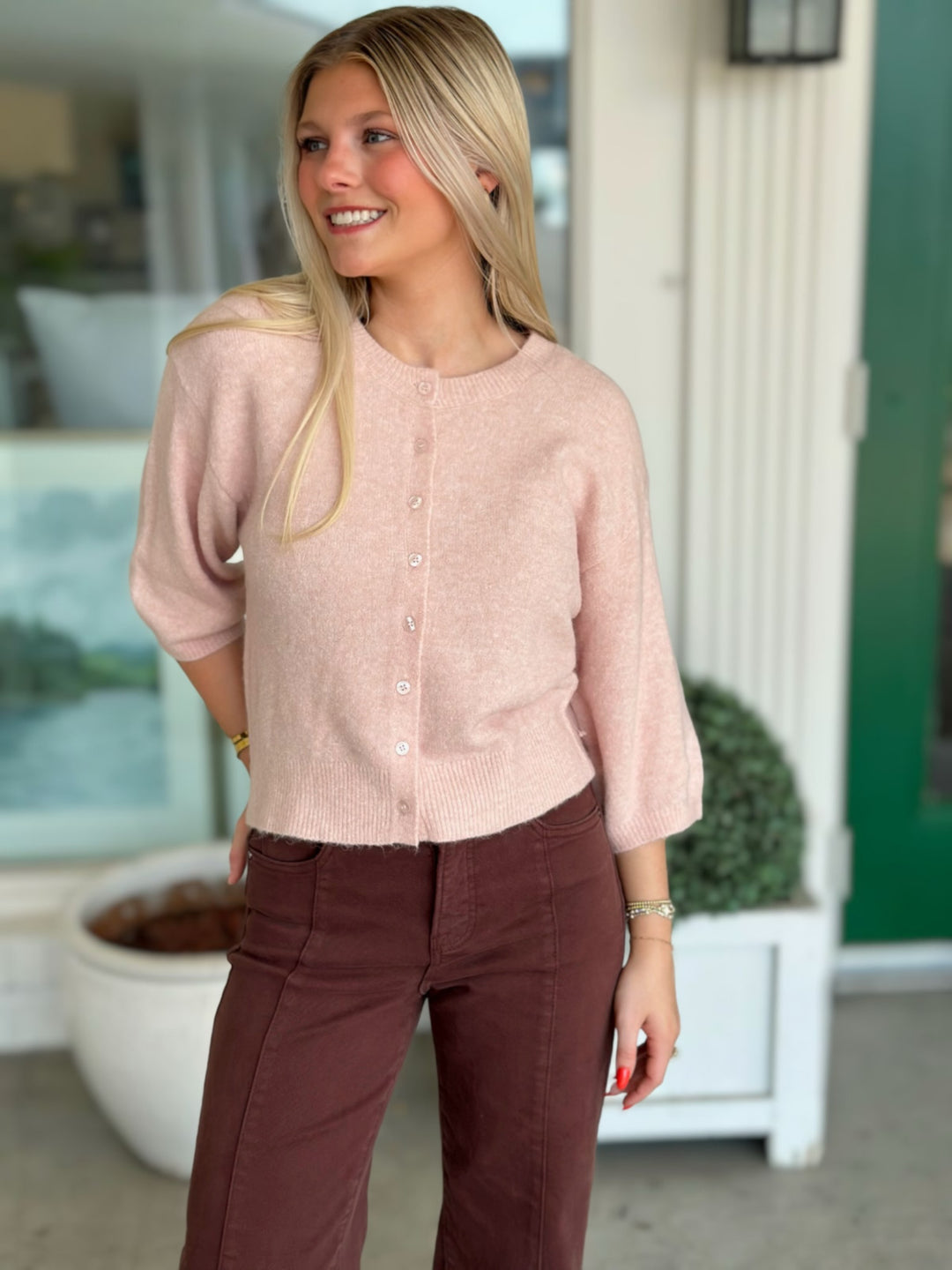 Valor Cardigan- Soft Blush