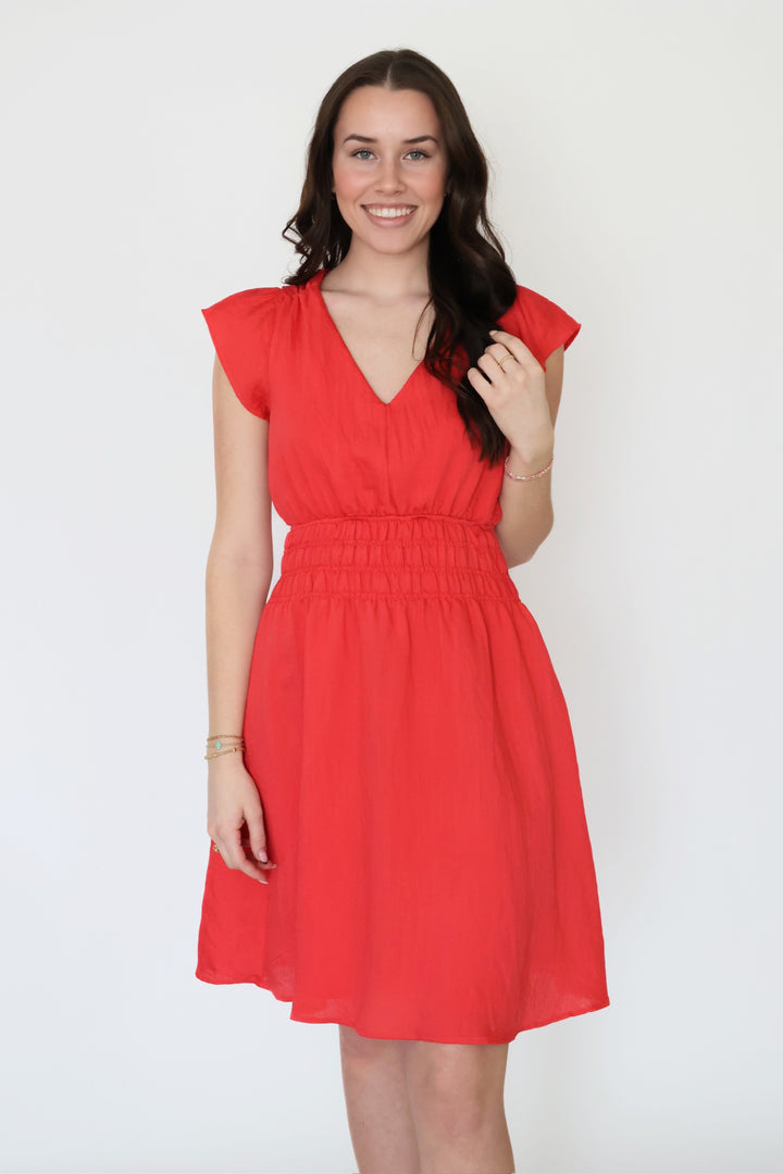 Reese Flutter Sleeve Dress (Final Sale)