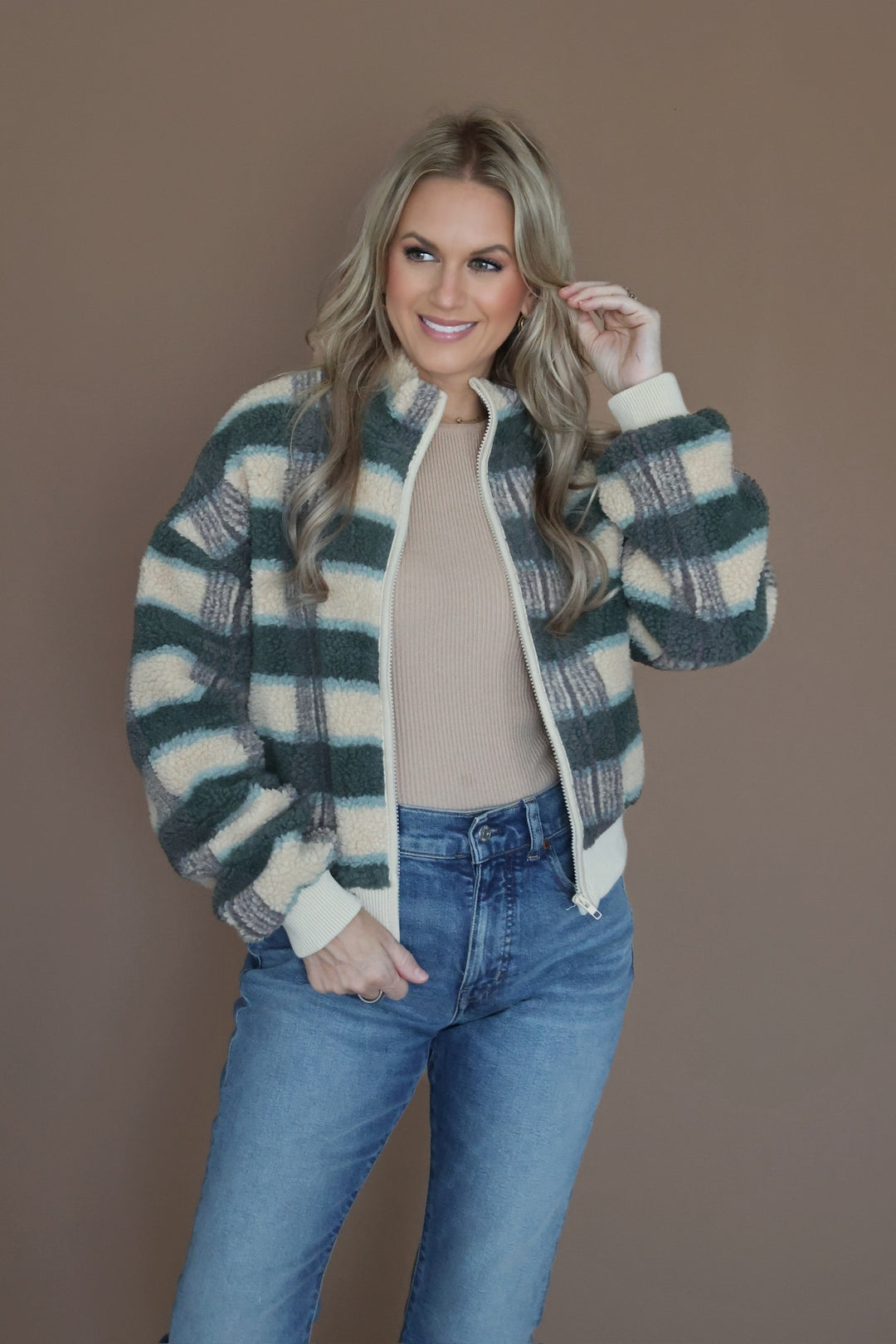 Macy Sherpa Jacket-(FINAL SALE)