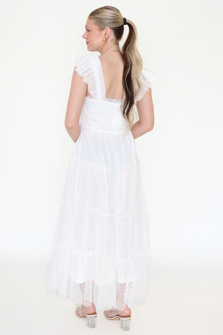 Bridgerton Midi Dress- White