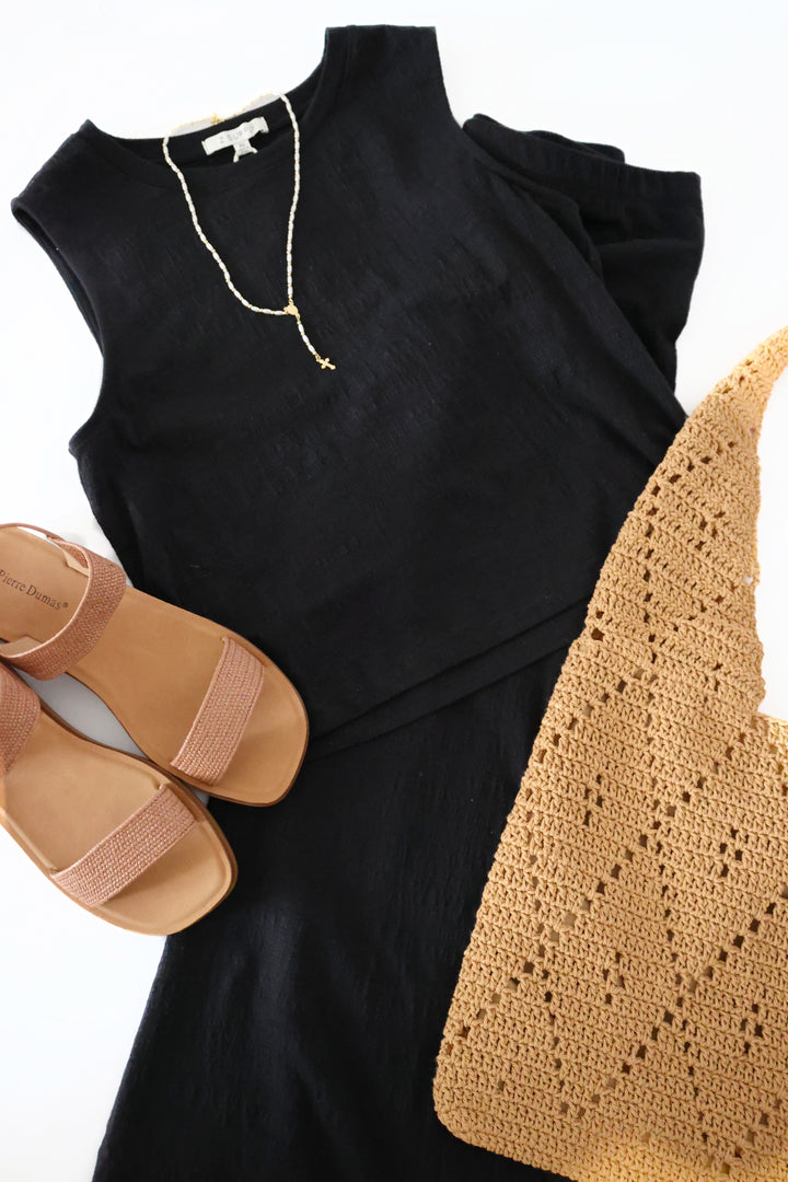 Sloane Textured Top - Black(final sale)