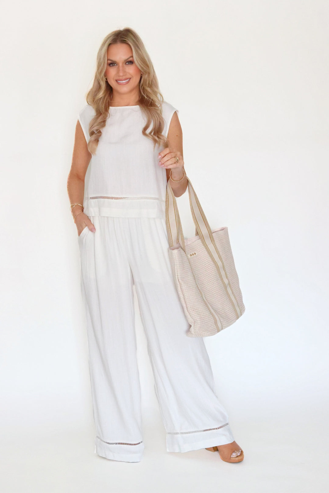 Lydie Lace Trim Pant