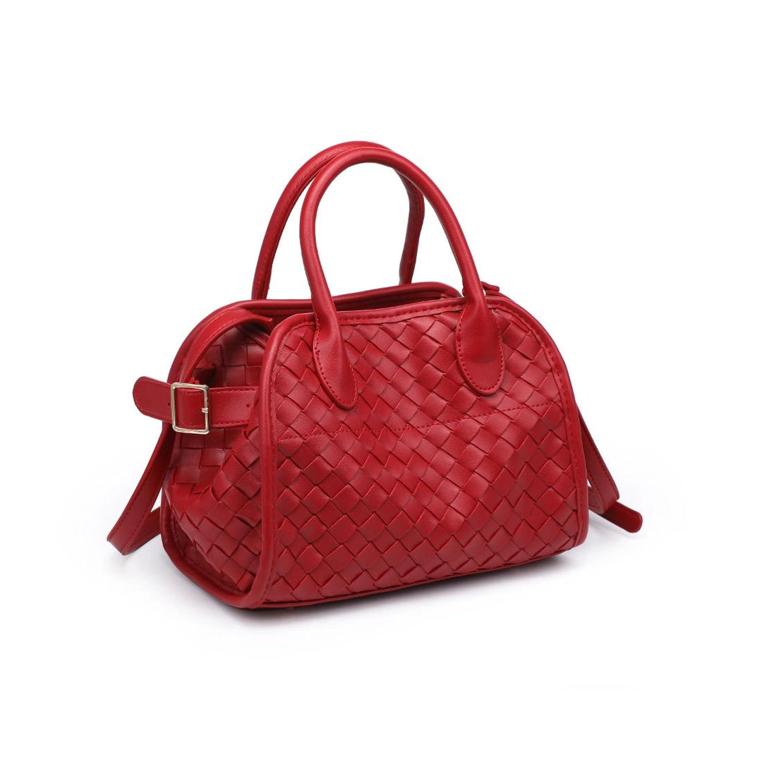 Kristie Woven Handbag- Red